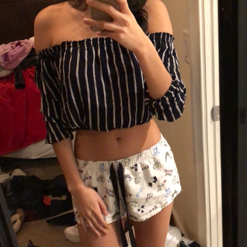 Off the shoulder crop top